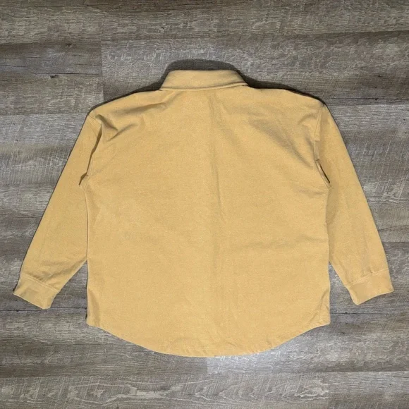 Cuddl Duds Men's Casual Button Down Shirt in Tan - Picture 2 of 8